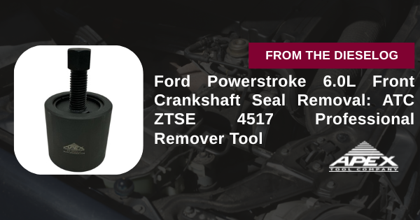 ATC ZTSE 4517 Ford Powerstroke 6.0L crankshaft seal remover tool in use